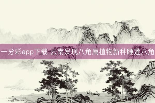 一分彩app下载 云南发现八角属植物新种睡莲八角